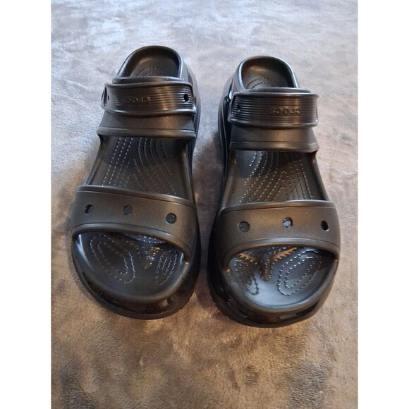 CROCS Shoes - Crocs Classic Mega Crush Sandal Unisex Thick Soled Sandals Black Sz M 8 Women 10